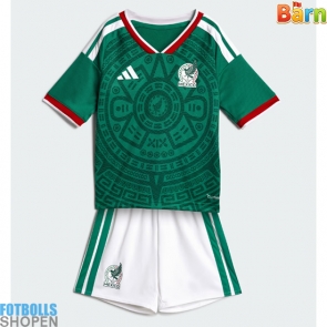 Billiga Mexiko Hemmatröja Barn VM 2026 Kortärmad (+ Korta byxor)